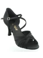 Akces Dance X4 – Profesjonalne Damskie Buty do Tańca Latino, czarna satyna