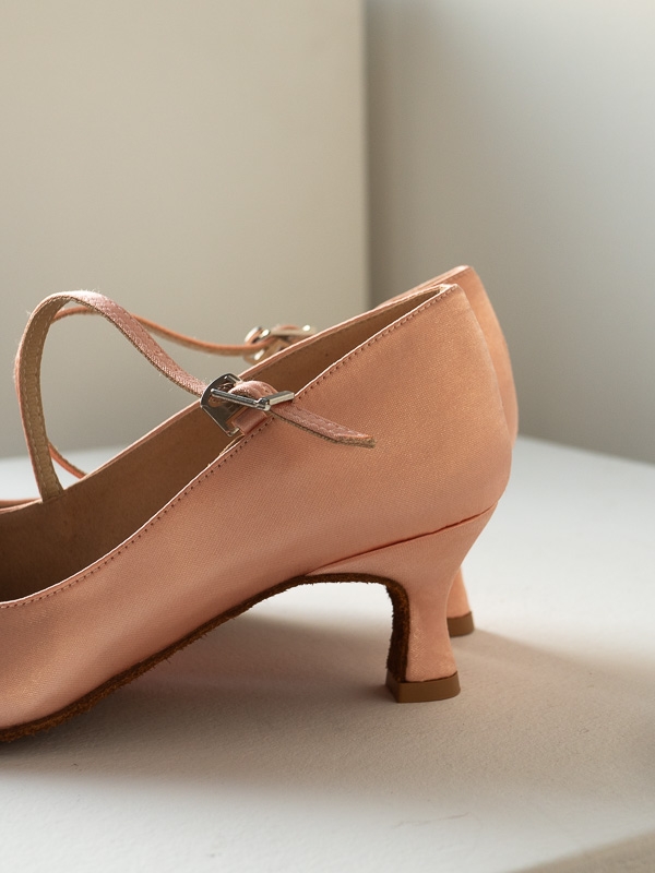 Akces Dance STD 02/02 – Damskie Buty do Standardu | Łososiowa Satyna