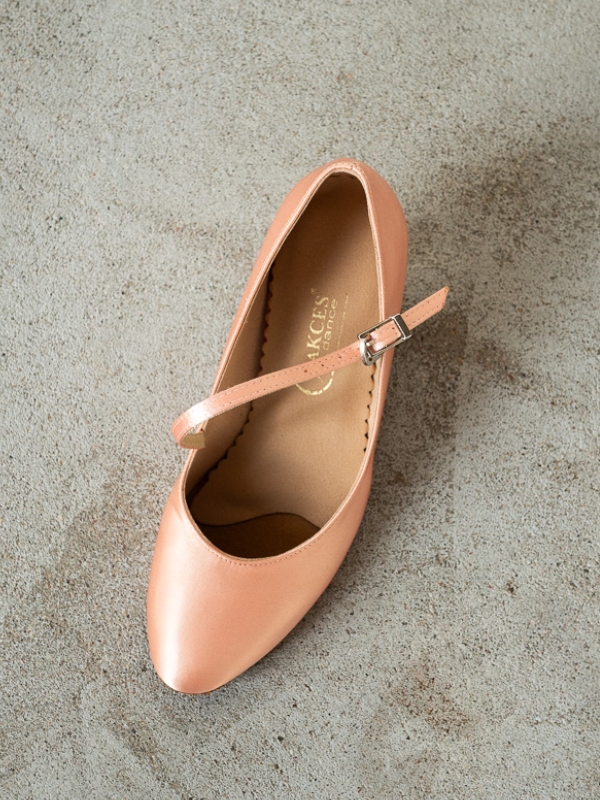 Akces Dance STD 02/02 – Damskie Buty do Standardu | Łososiowa Satyna