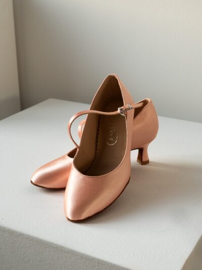 Akces Dance STD 02/02 – Damskie Buty do Standardu | Łososiowa Satyna