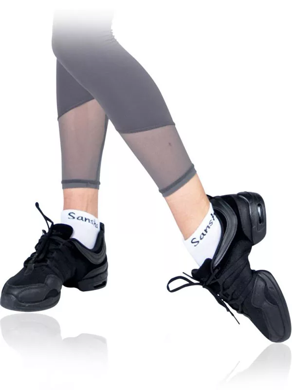 Sansha Tutto Nero P22M – Czarne Sneakersy Taneczne z Dwudzielną Podeszwą
