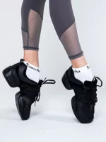Sansha Tutto Nero P22M – Czarne Sneakersy Taneczne z Dwudzielną Podeszwą