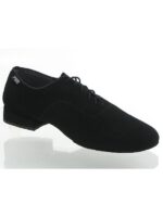 Męskie buty taneczne MS-02 Nubuk Czarny – Podeszwa Flex + Tajfun