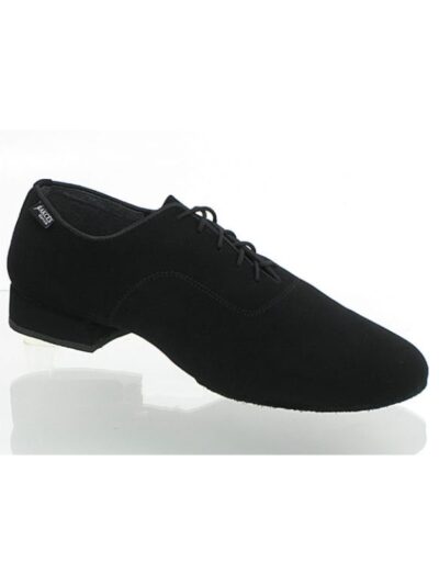 Męskie buty taneczne MS-02 Nubuk Czarny – Podeszwa Flex + Tajfun