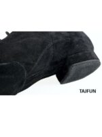 Męskie buty taneczne MS-02 Nubuk Czarny – Podeszwa Flex + Tajfun