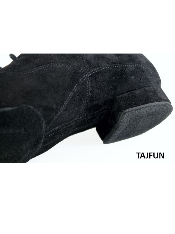 Męskie buty taneczne MS-02 Nubuk Czarny – Podeszwa Flex + Tajfun