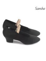 Buty Charakterki Sansha Tisha – Skóra, Obcas 4 cm-klocek | Skórzane Buty Charakterowe