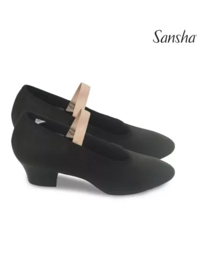Buty Charakterki Sansha Tisha – Skóra, Obcas 4 cm-klocek | Skórzane Buty Charakterowe