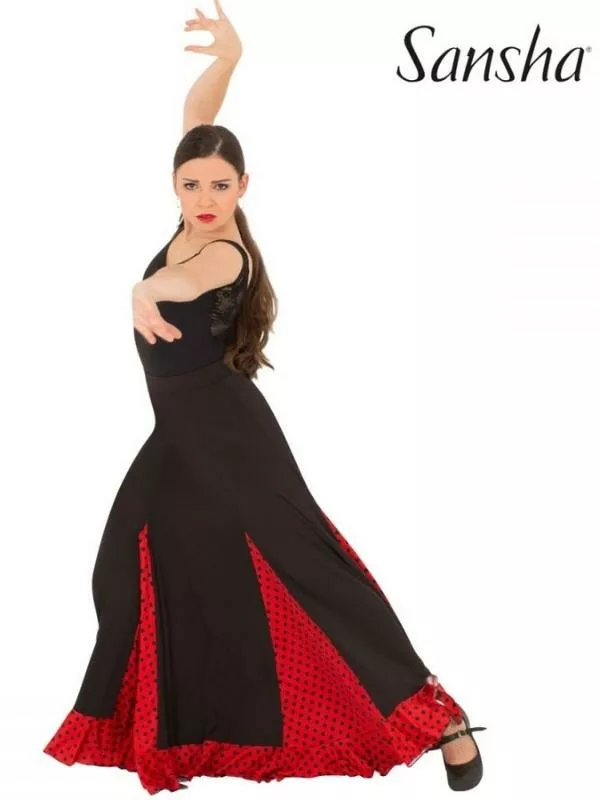 Długa Spódnica do Flamenco Sansha JEREZ – Idealna na Pokazy i Treningi