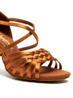 IDS Elena Tan Satin – Profesjonalne Buty do Tańca Latino | International Dance Shoes