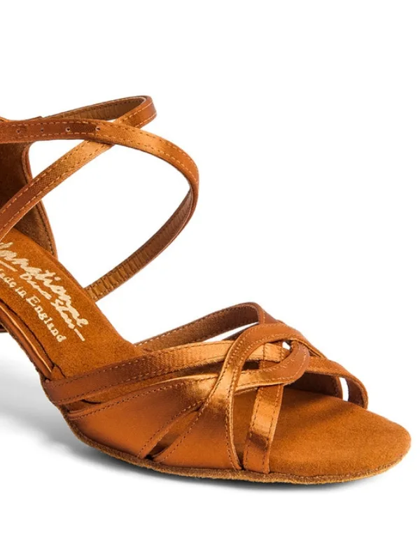 IDS Mia Tan Satin – Profesjonalne Buty do Tańca Latino | International Dance Shoes