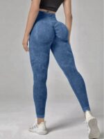 Legginsy Sportowe z Wysokim Stanem Scrunch – Marszczenie Podkreślające Pośladki