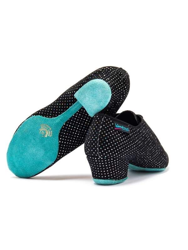 Buty do Tańca Treningowe IDS Heather Split-sole – Elastyczne Black Silver Hologram
