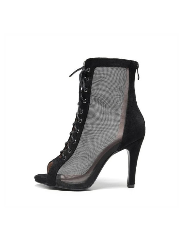 Buty Damskie Adira High Heels – Siateczkowe Szpilki do Tańca na Szpilce
