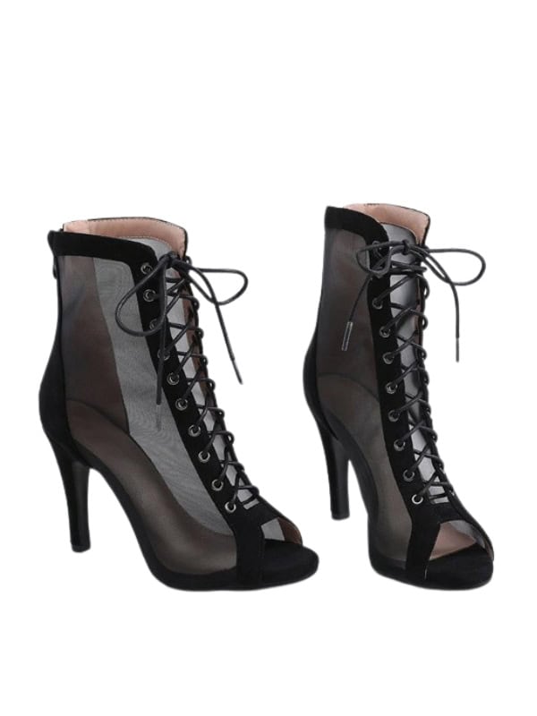 Buty Damskie Adira High Heels – Siateczkowe Szpilki do Tańca na Szpilce