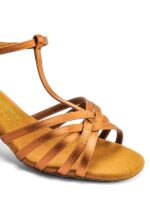 Buty do Latino IDS Dansport L3005 – Tan Satin flare 5cm