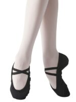 Baletki materiałowe STAR wzmocnione skórą