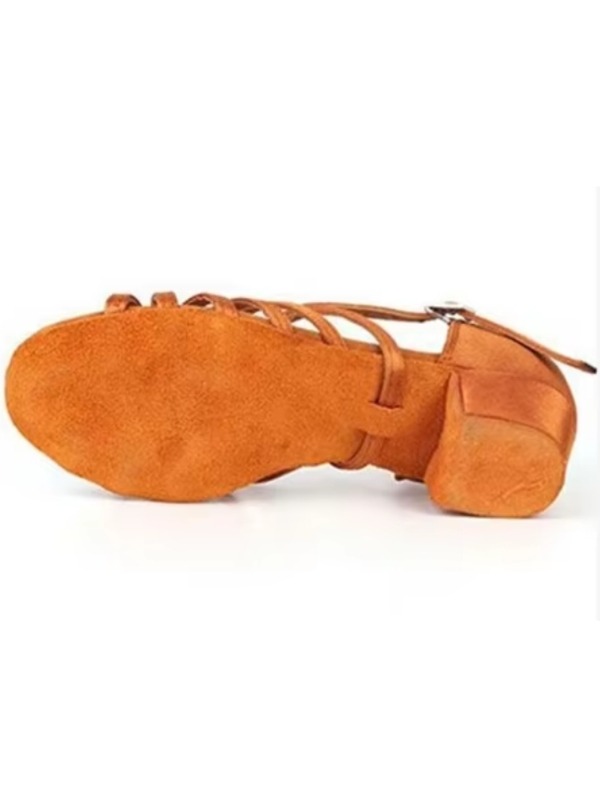 Buty taneczne dziewczęce Baile X białe – obcas klocek