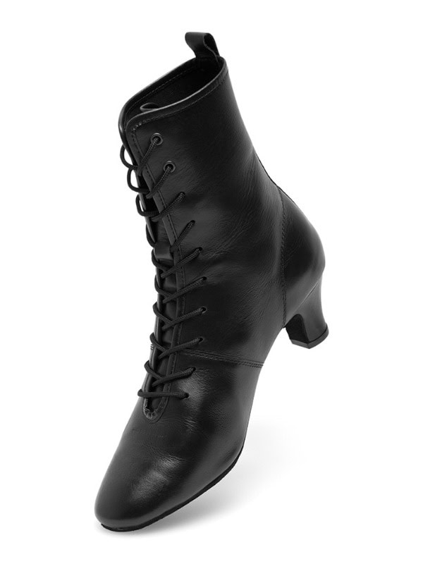 Botki do tańca Rumpf 2322 | Czarne sznurowane buty taneczne