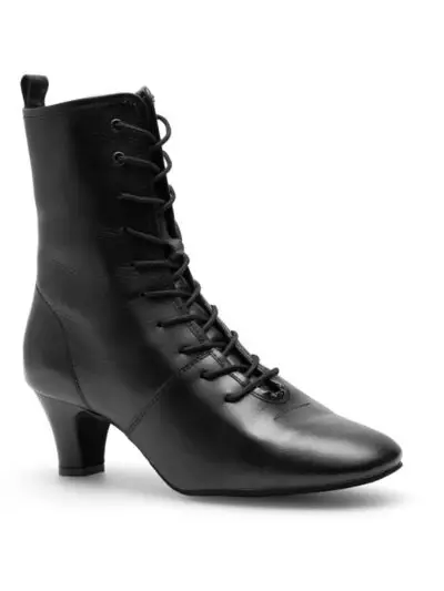 Botki do tańca Rumpf 2322 | Czarne sznurowane buty taneczne