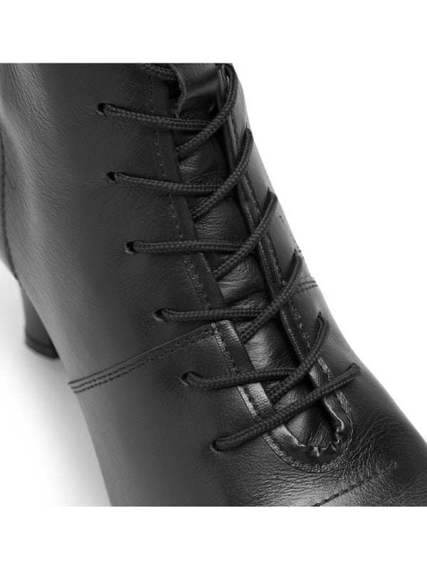 Botki do tańca Rumpf 2322 | Czarne sznurowane buty taneczne