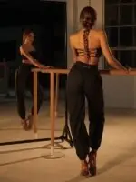 Spodnie Treningowe z Efektem Sauny Zym Dance Style #25098