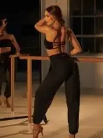 Spodnie Treningowe z Efektem Sauny Zym Dance Style #25098
