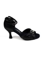 Kozdra buty do tańca model 25D satyna czarna