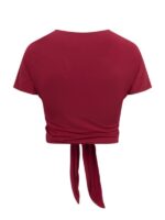 Damski wiązany top do tańca Rumpf Liberta RU3850 – Czarny top treningowy