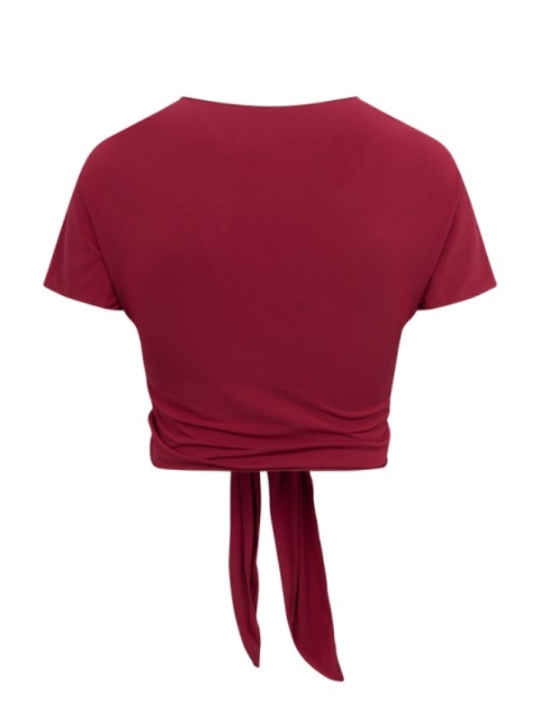 Damski wiązany top do tańca Rumpf Liberta RU3850 – Czarny top treningowy