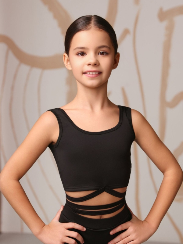 Dziewczęcy top do tańca Grand Prix Tara | TwistDance
