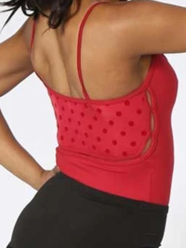 Body taneczne Sansha KH1590 Abelia – Czerwone body do tańca