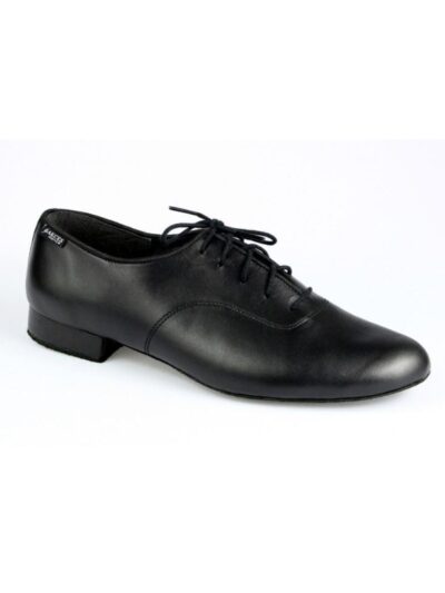 Męskie buty taneczne Akces Dance MS 02/02 z matowej skóry na niskim obcasie 2,5 cm i zamszowej podeszwie