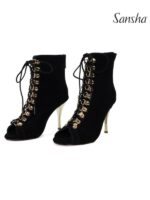 Buty do Tańca High Heels Sansha Parklane BH372364LS – Czarne Zamszowe Szpilki Taneczne