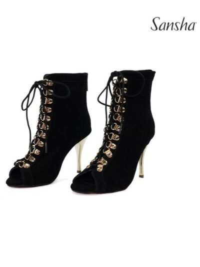 Buty do Tańca High Heels Sansha Parklane BH372364LS – Czarne Zamszowe Szpilki Taneczne