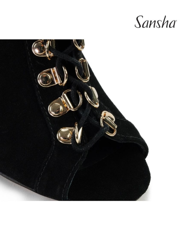 Buty do Tańca High Heels Sansha Parklane BH372364LS – Czarne Zamszowe Szpilki Taneczne