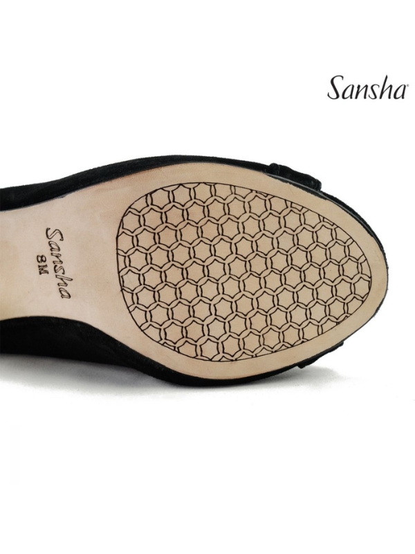 Buty do Tańca High Heels Sansha Parklane BH372364LS – Czarne Zamszowe Szpilki Taneczne