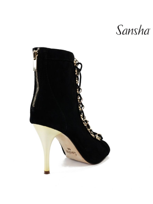 Buty do Tańca High Heels Sansha Parklane BH372364LS – Czarne Zamszowe Szpilki Taneczne