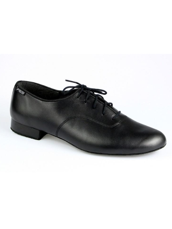 Męskie buty taneczne Akces Dance MS 02/02 z matowej skóry na niskim obcasie 2,5 cm i zamszowej podeszwie