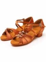 Buty taneczne dziewczęce Baile, cieliste – regulowane klamry, obcas klocek 3,5 cm