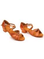 Buty taneczne dziewczęce Baile, cieliste – regulowane klamry, obcas klocek 3,5 cm