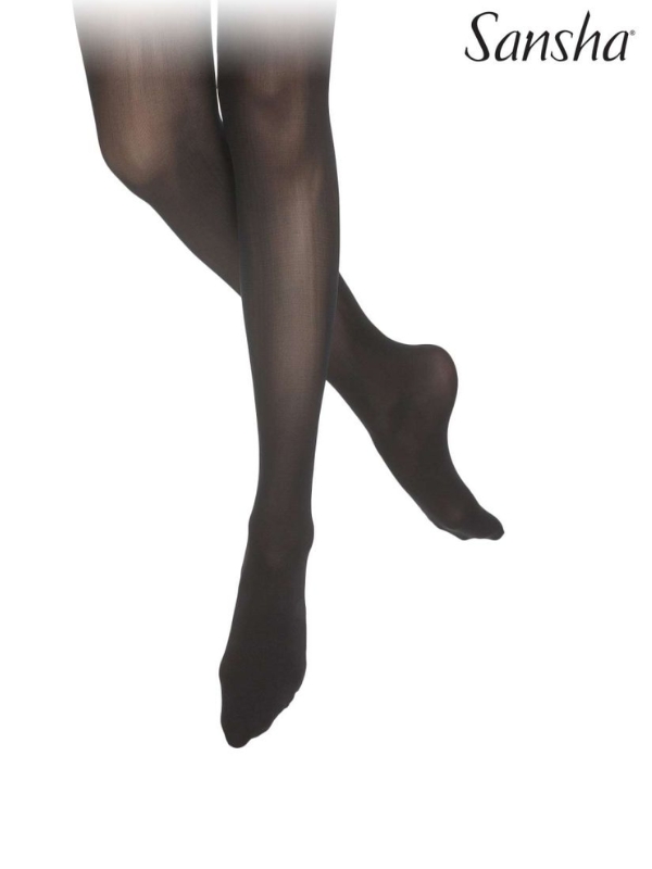 Rajstopy baletowe damskie ze stopami Sansha T99AD (Microfiber Footed Tights)