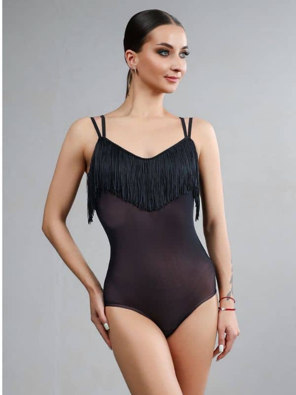 Body Damskie Grand Prix Severina BGL17xx – Czarne z Siateczką i Frędzlami
