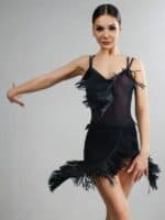 Body Damskie Grand Prix Sicilia BGL20xx – Czarne z Siateczką i Frędzlami
