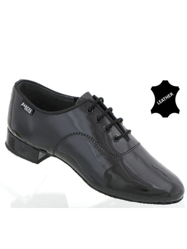 Buty Chłopięce Akces Dance CH-STD-02 – Czarne Lakierowane do Standardu