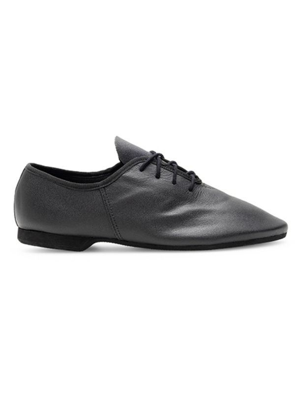 Eleganckie czarne jazzówki sznurowane z miękkiej skóry naturalnej.