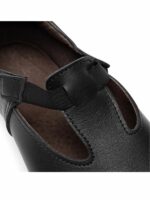 Buty Ludowe Rumpf Liz 1045 – Czarne Skórzane Charakterki niskie