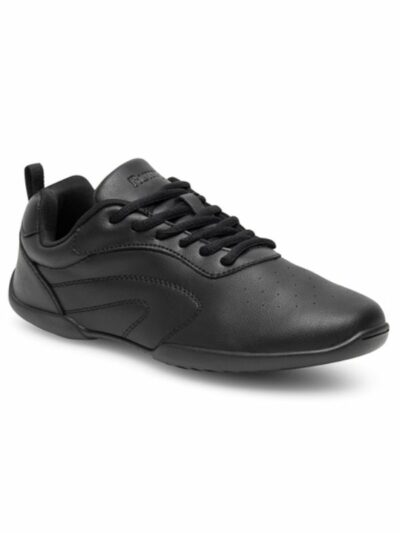 Sneakersy do Tańca Rumpf Discofox 1630 – Czarne Skórzane Buty Treningowe