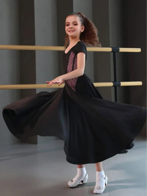 Spódnica do Standardu Grand Prix Margot CCS4301 – Dziewczęca Czarna Długa