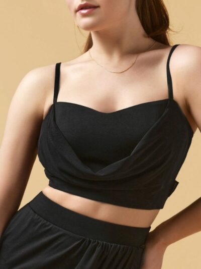 Czarny stanik sportowy top do latino damski Grand Prix Melany model BCT24xx.